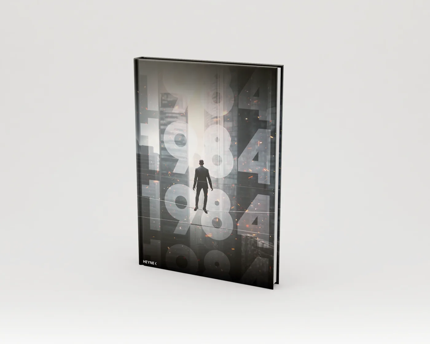 Cover study for Orwell's 1984, surveillance-themed visual treatment.